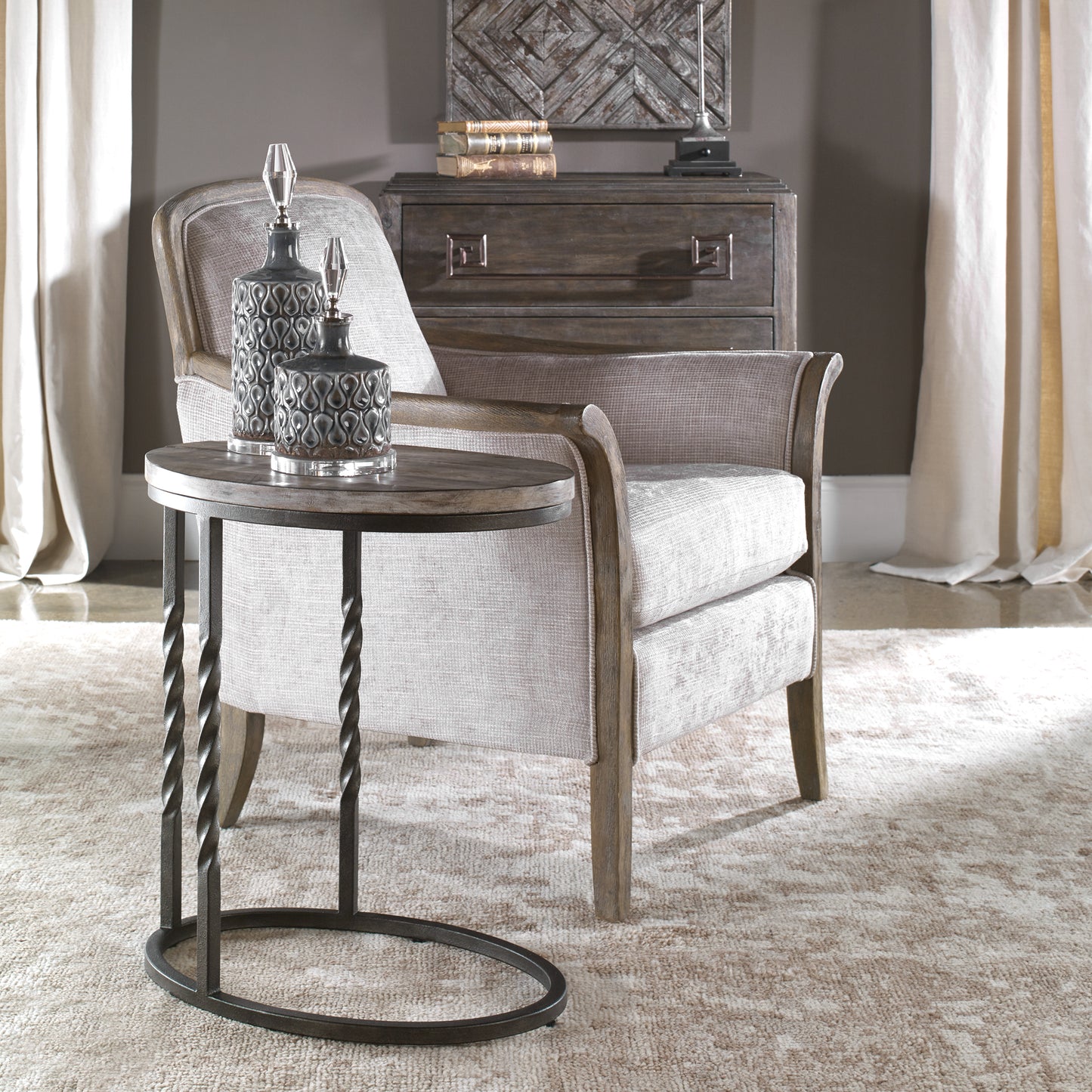 Uttermost 25320 Tauret Cantilever Accent Table