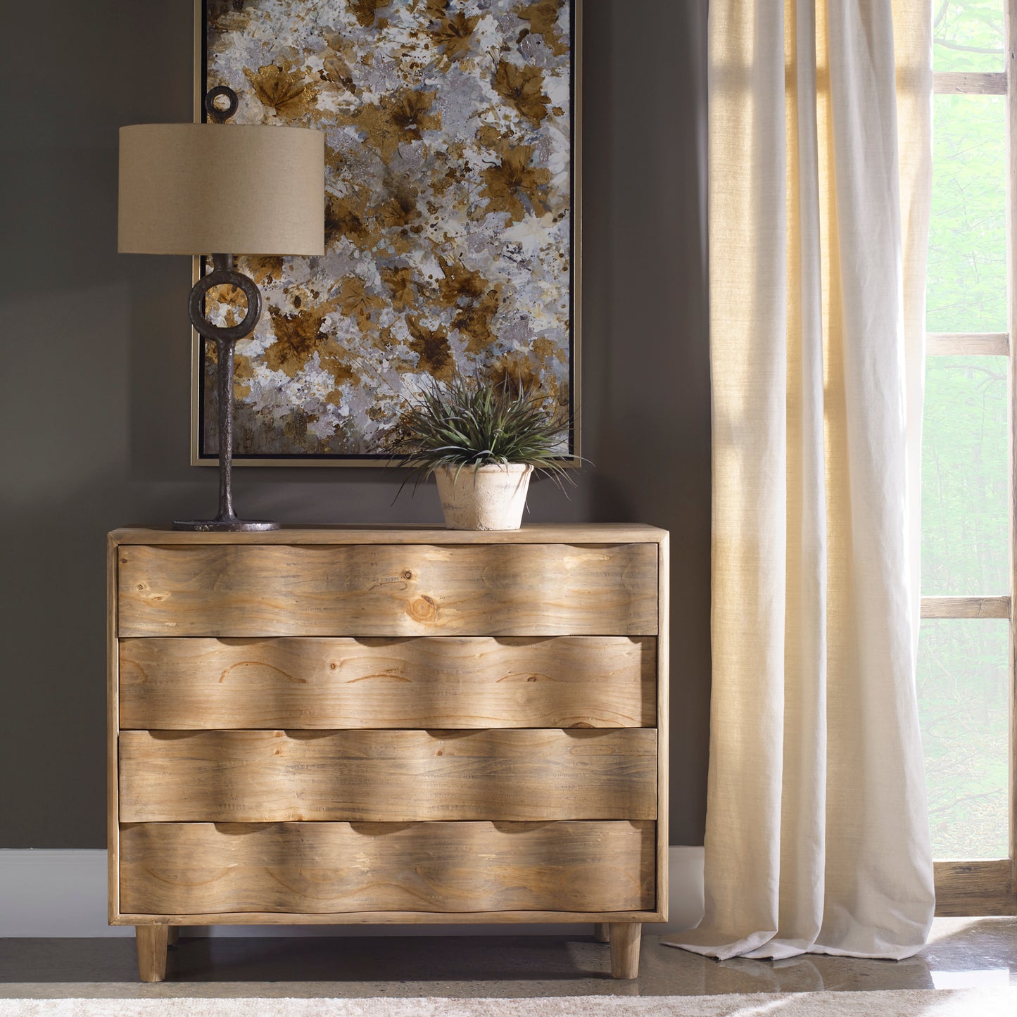 Uttermost 25337 Crawford Light Oak Accent Chest