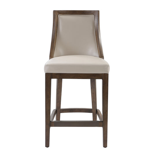 Uttermost 23501 Purcell Leather Counter Stool
