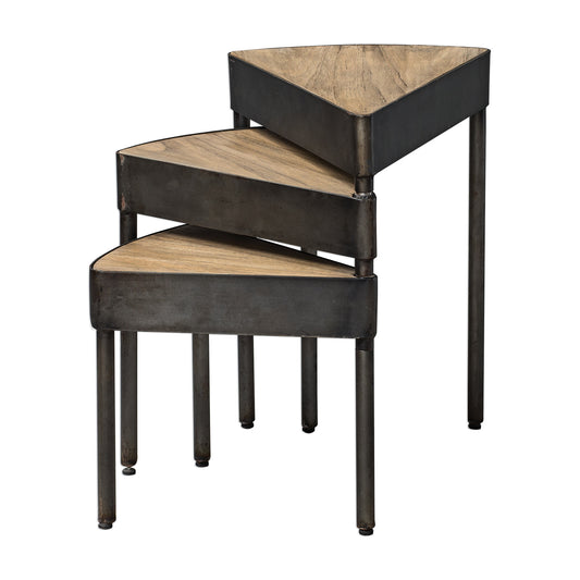 Uttermost 25432 Akito Swivel Nesting Table