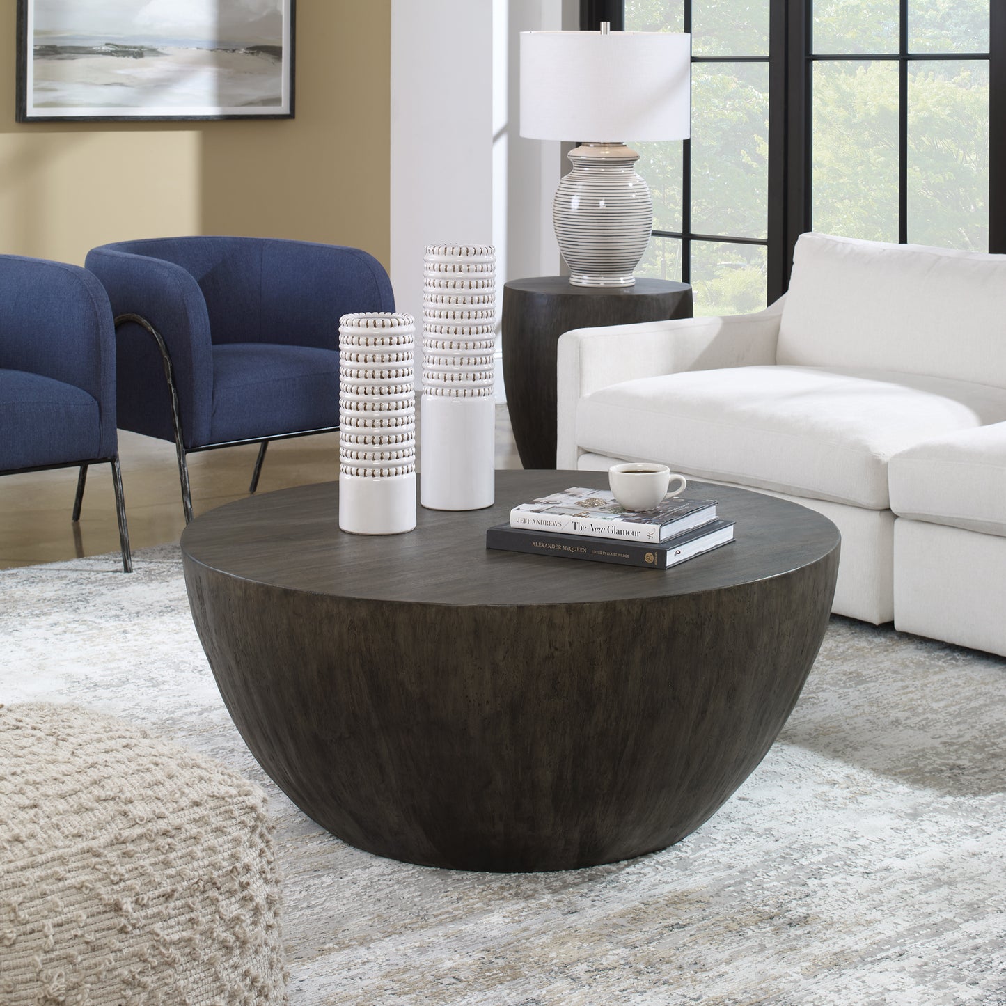 Uttermost 25433 Lark Round Wood Coffee Table