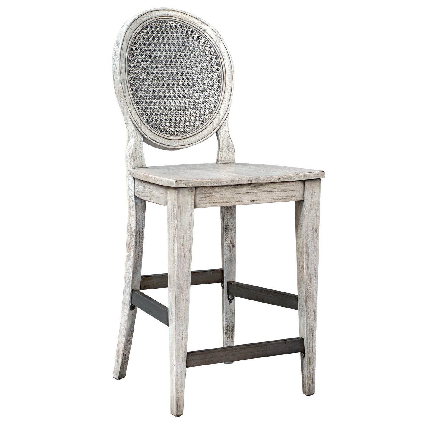 Uttermost 25438 Clarion Aged White Counter Stool