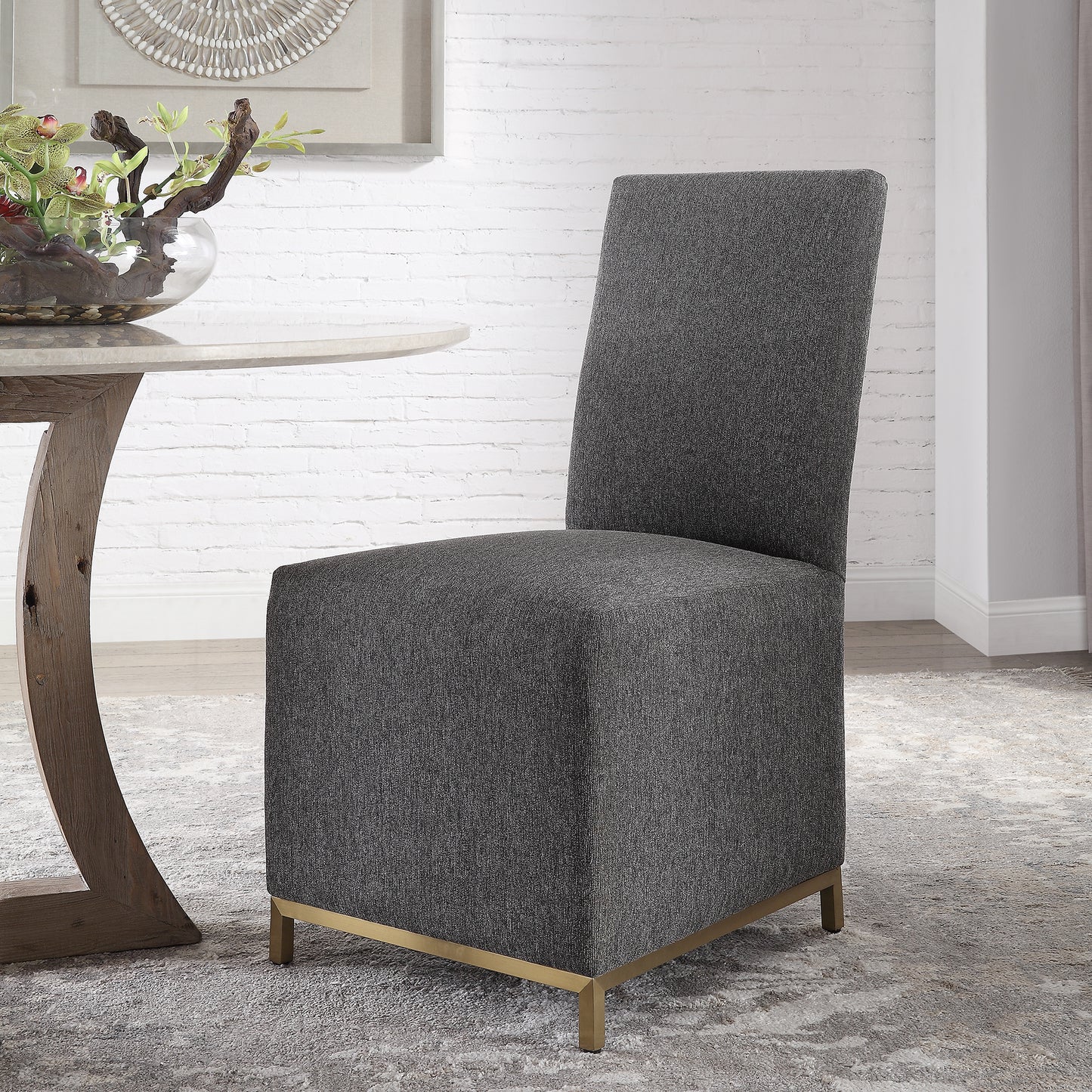 Uttermost 23517-2 Gerard Armless Chairs, Set Of 2