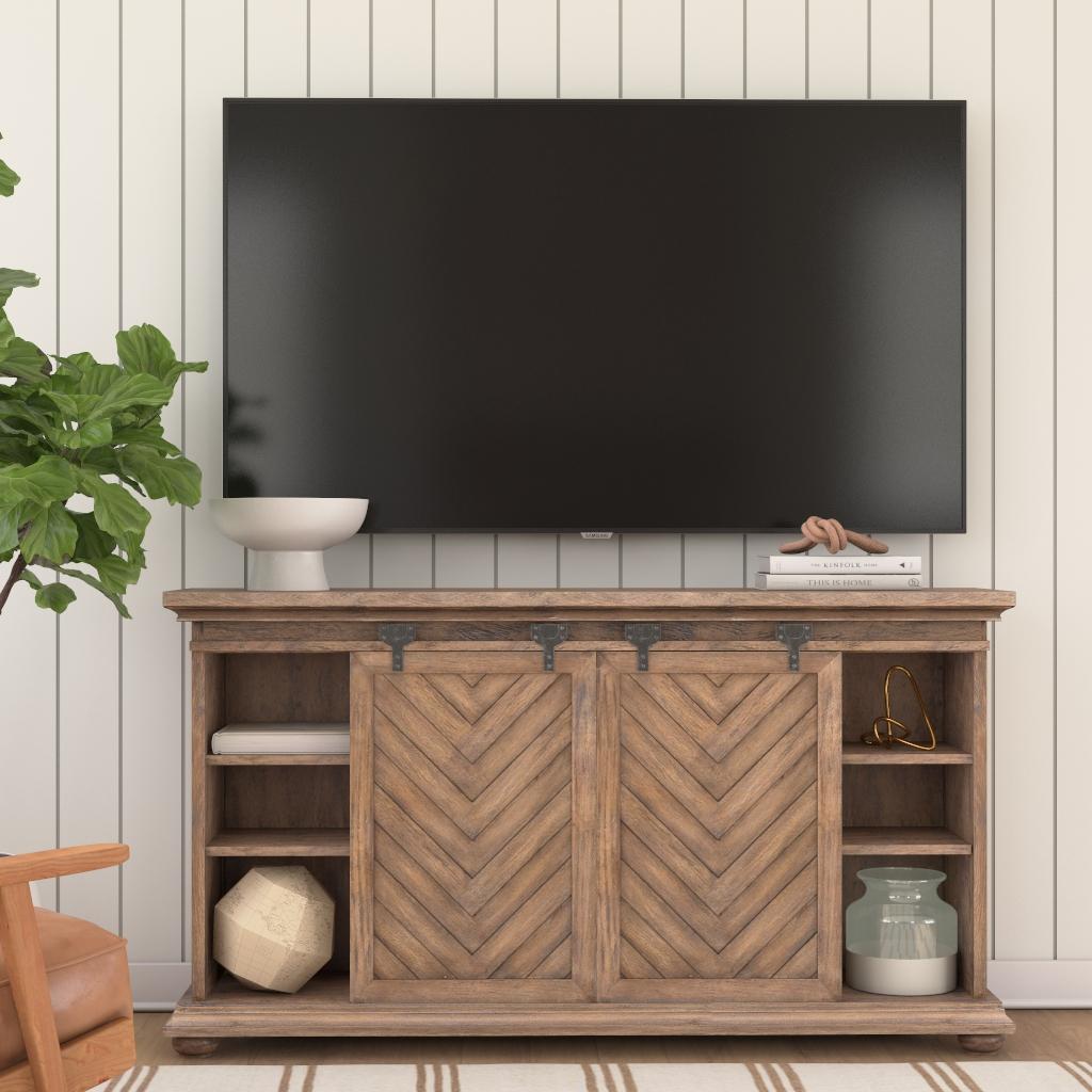 Uttermost 25445 Primalia Barn Door Media Console