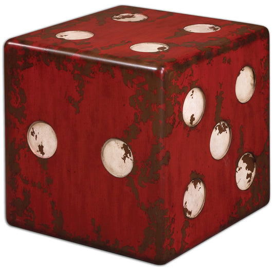 Uttermost 24168 Dice Red Accent Table