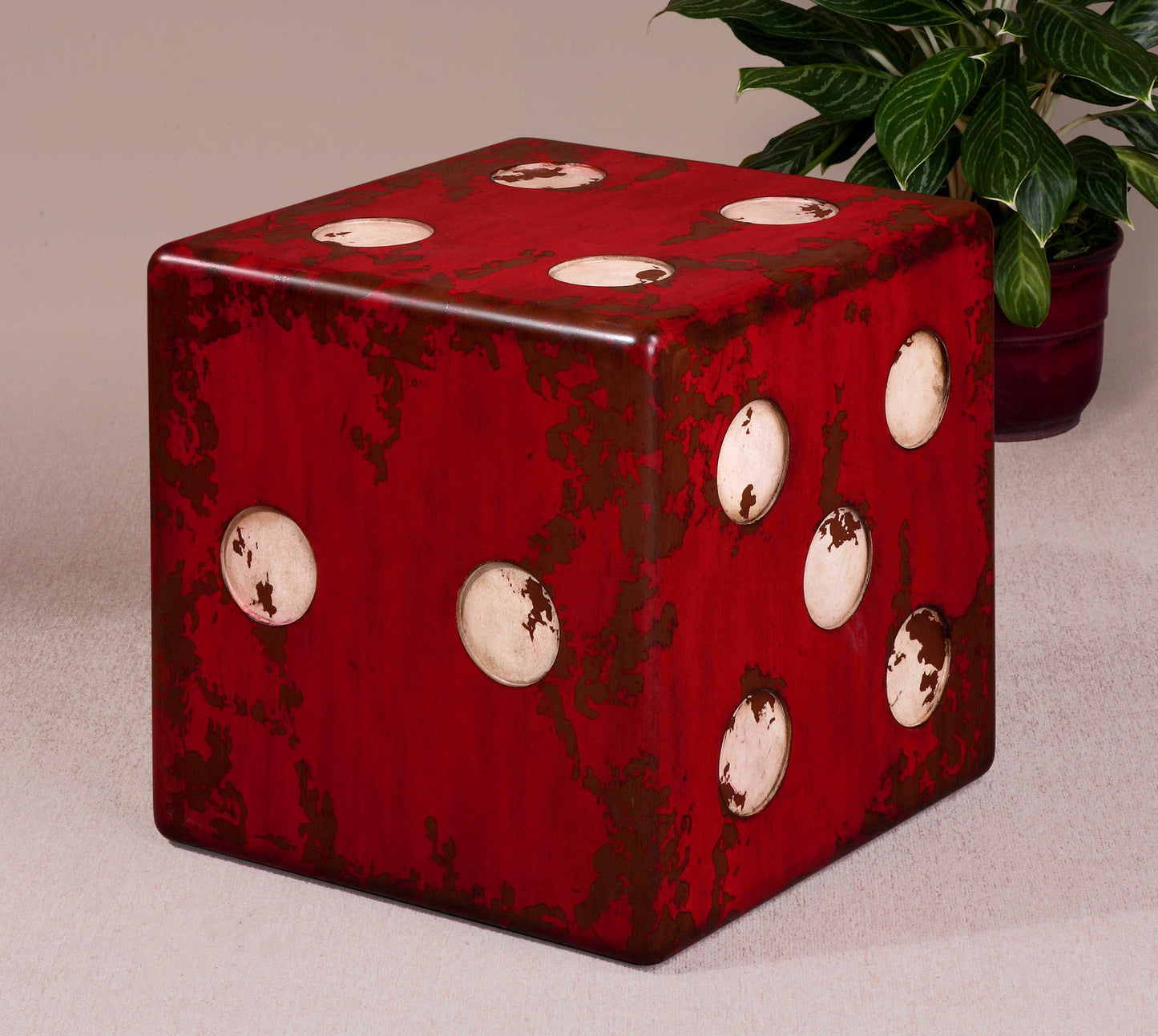 Uttermost 24168 Dice Red Accent Table