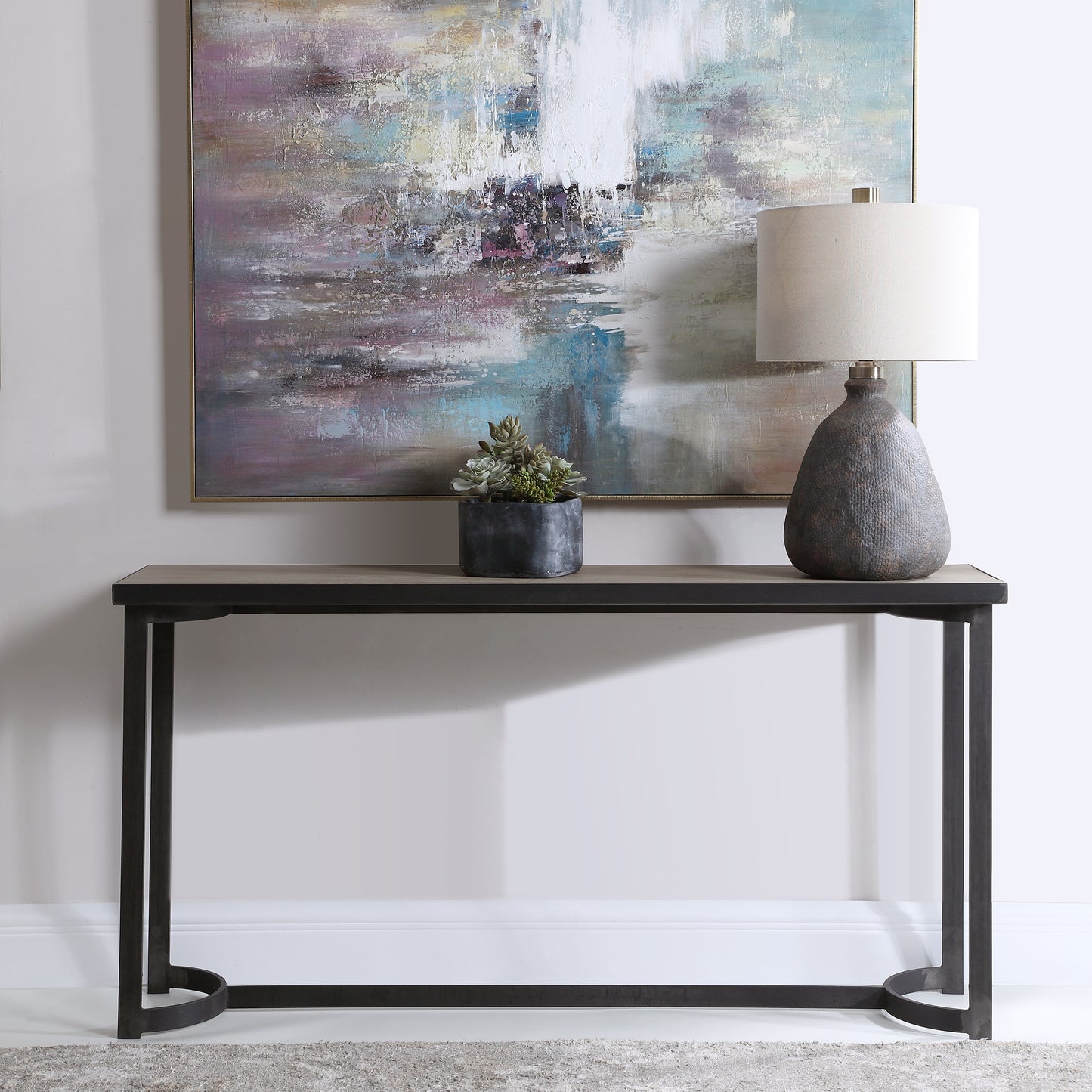 Uttermost 24951 Basuto Steel Console Table