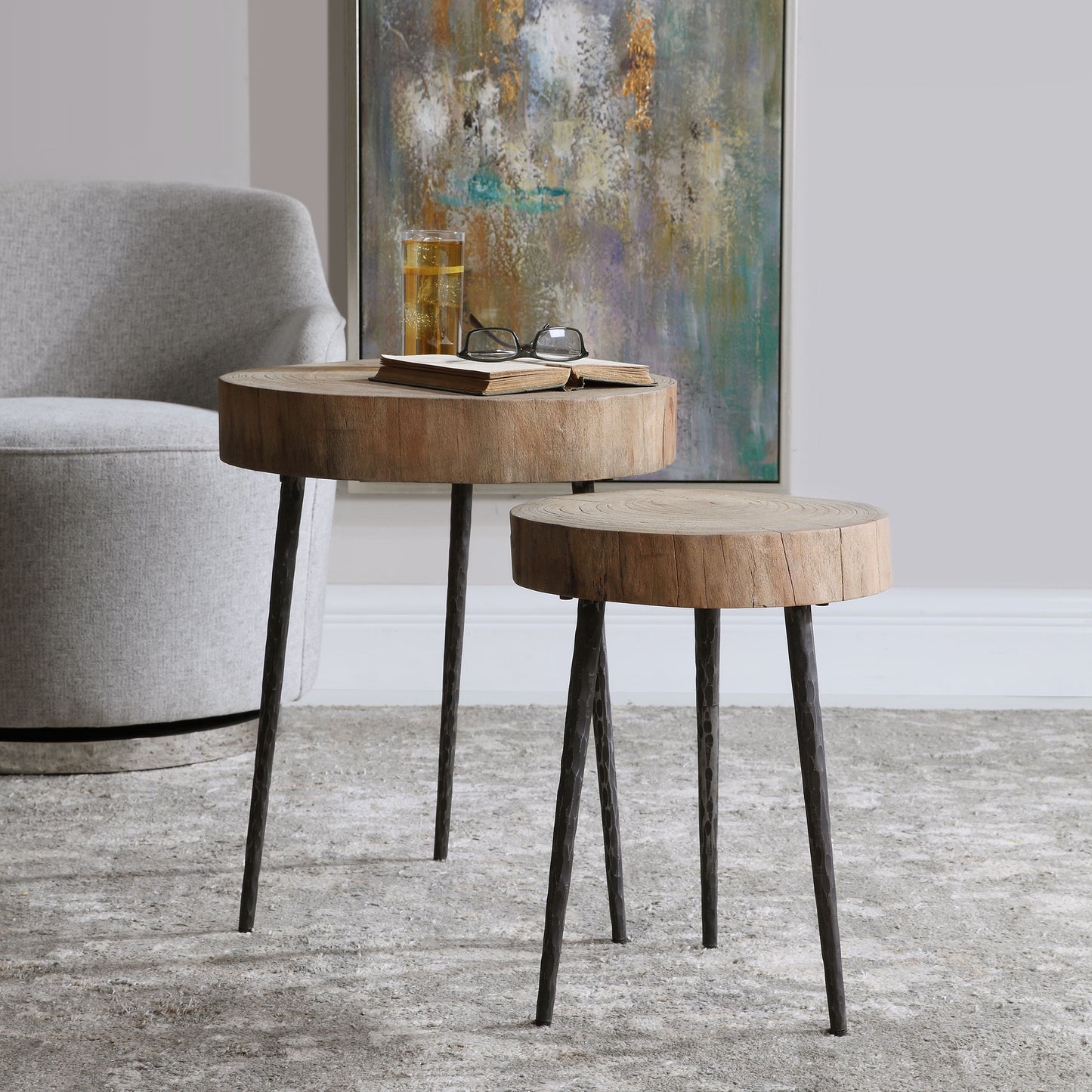 Uttermost 24955 Samba Wood Nesting Tables S/2