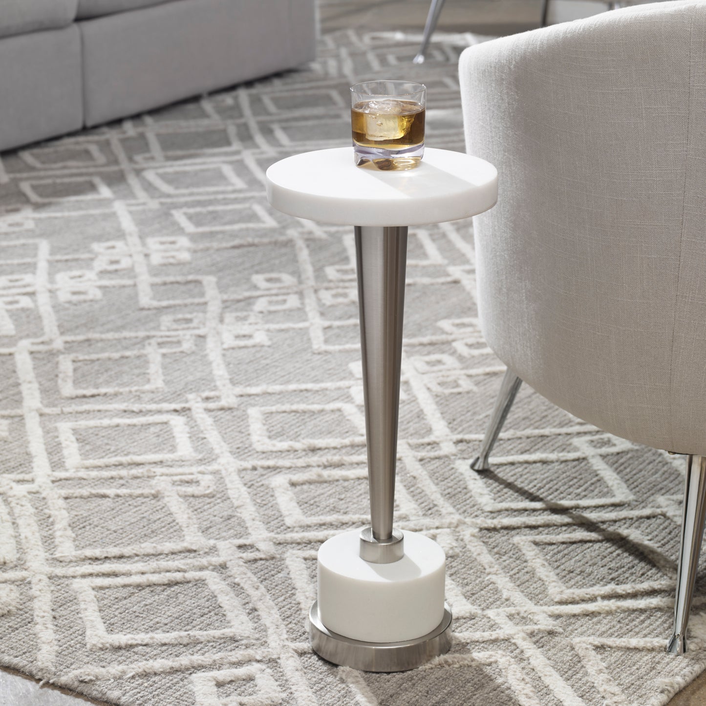 Uttermost 24956 Masika White Drink Table