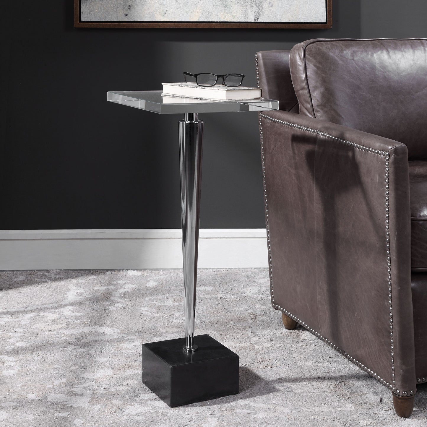 Uttermost 24949 Campeiro Nickel Drink Table