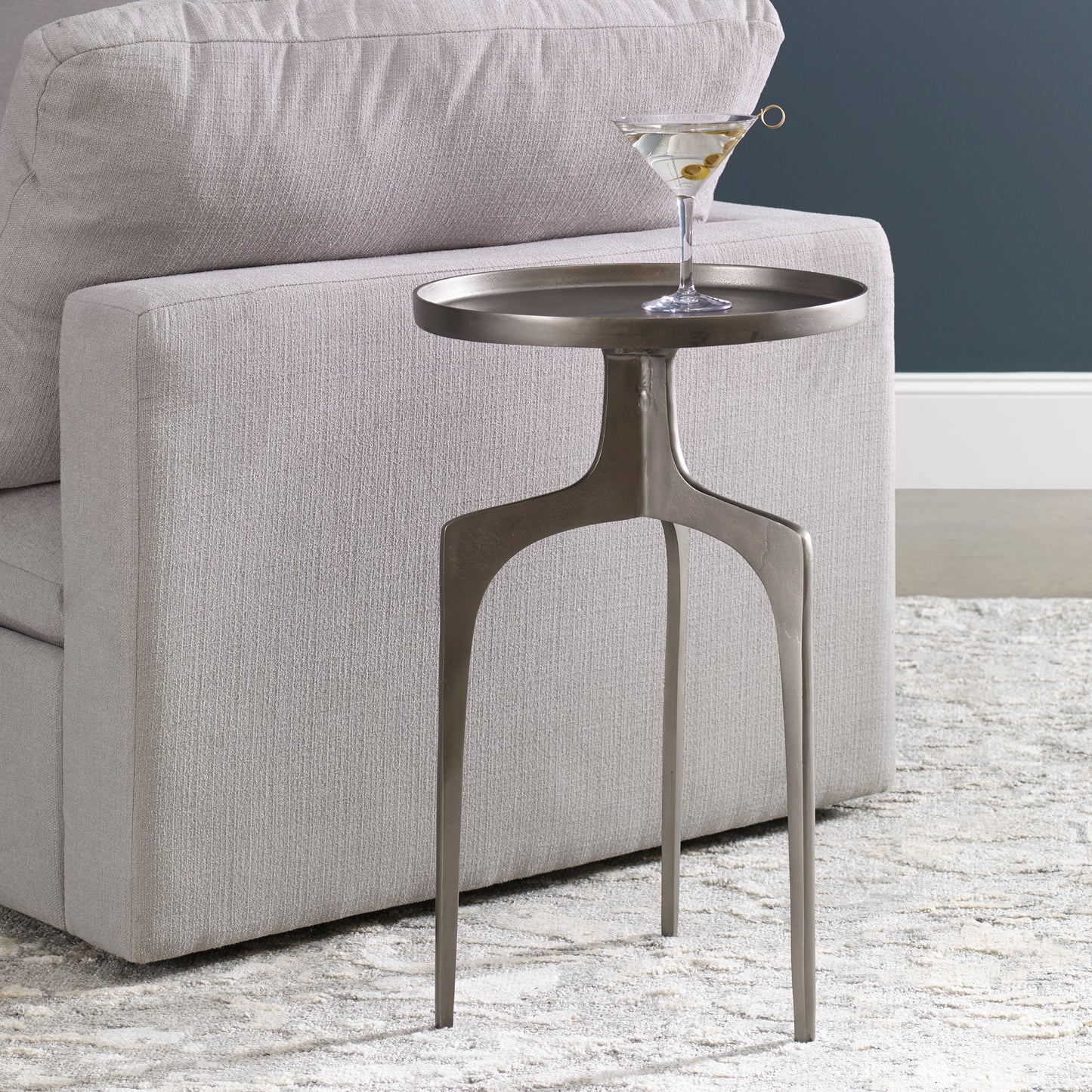 Uttermost 25082 Kenna Nickel Accent Table