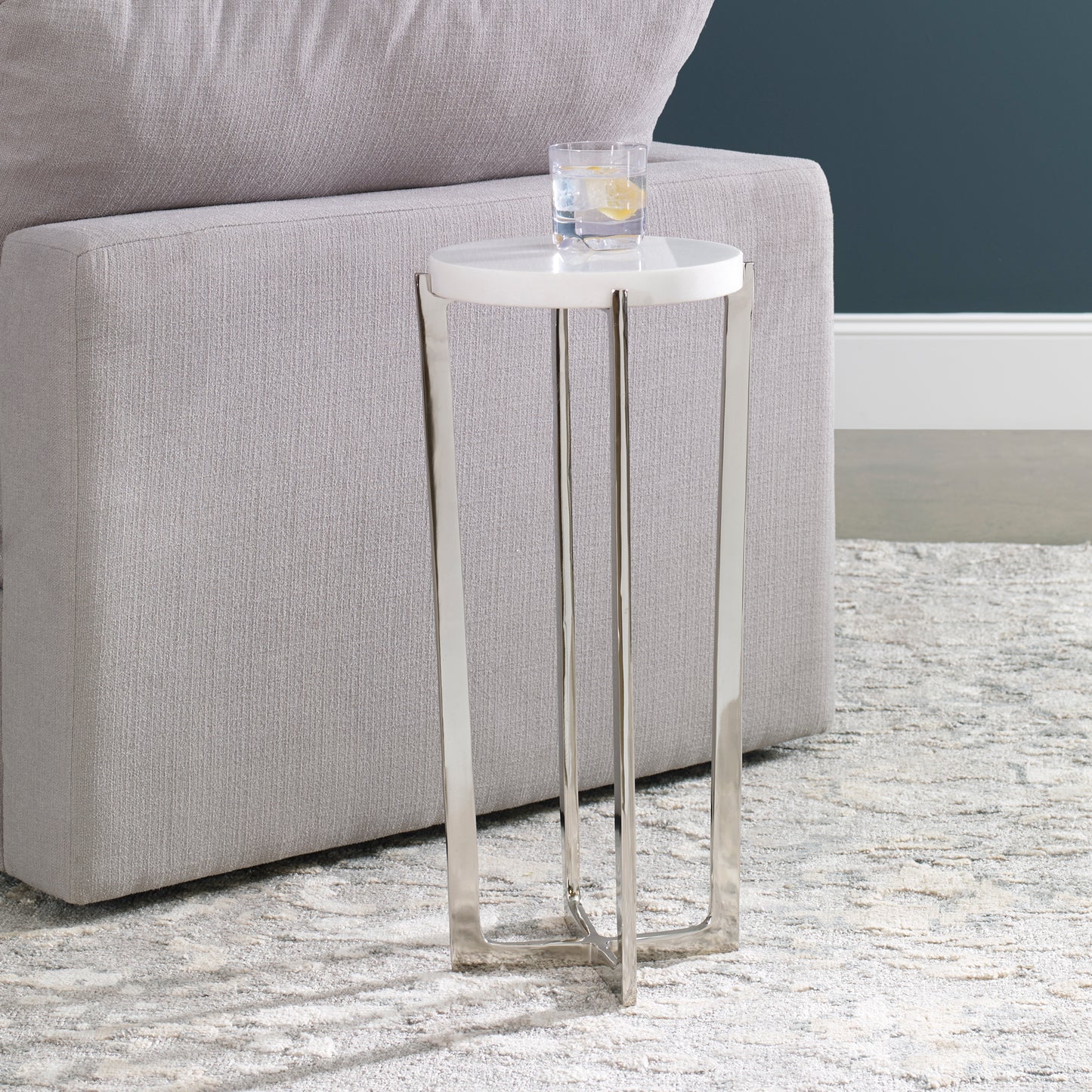 Uttermost 25099 Waldorf Marble Drink Table