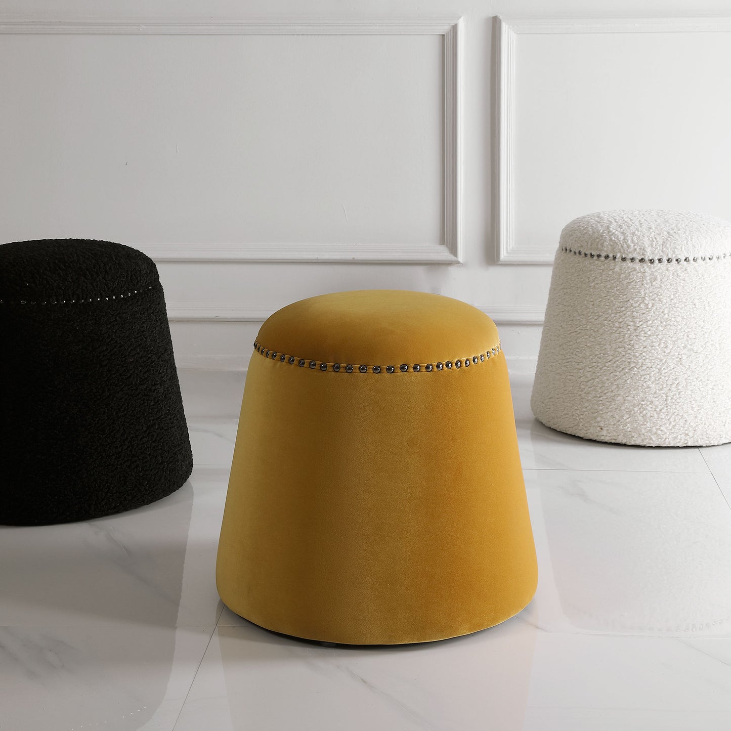 Uttermost 23573 Gumdrop Mustard Ottoman