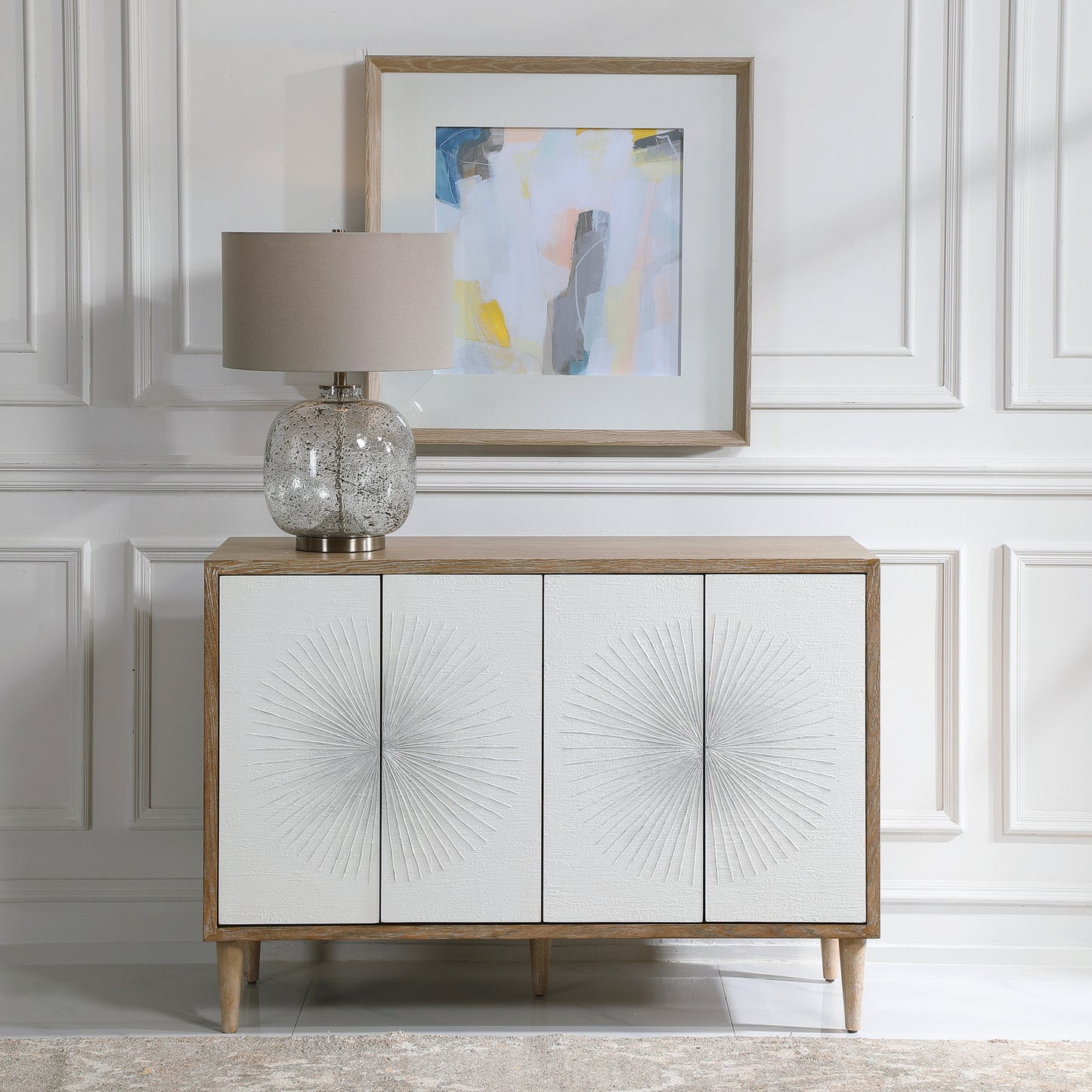 Uttermost 25084 Dani 4 Door White Cabinet