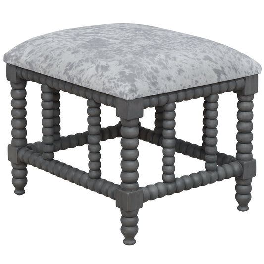 Uttermost 23568 Estes Faux Cow Hide Small Bench