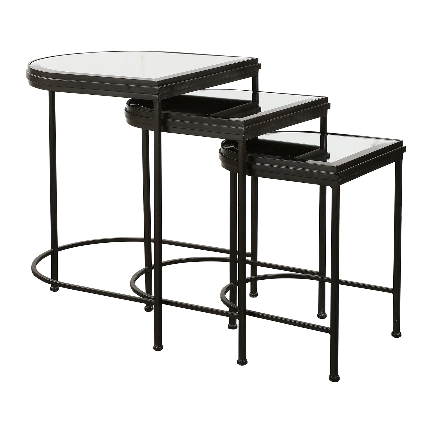 Uttermost 24965 India Black Nesting Tables, S/3