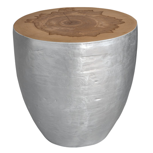 Uttermost 25479 Gannett Silver Wood End Table
