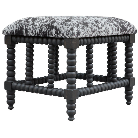 Uttermost 23589 Rancho Faux Cow Hide Small Bench