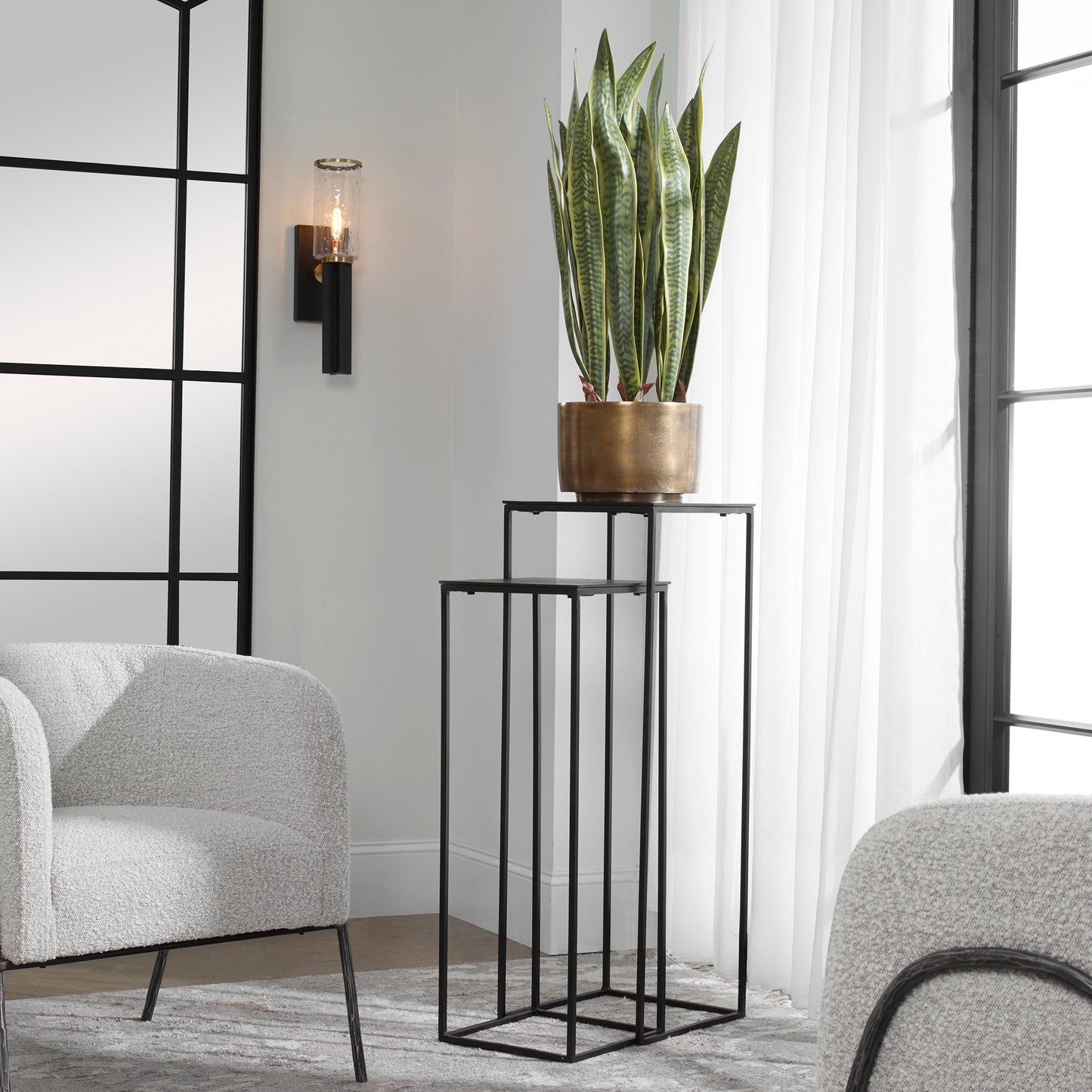 Uttermost 25121 Coreene Nesting Pedestal Tables, S/2