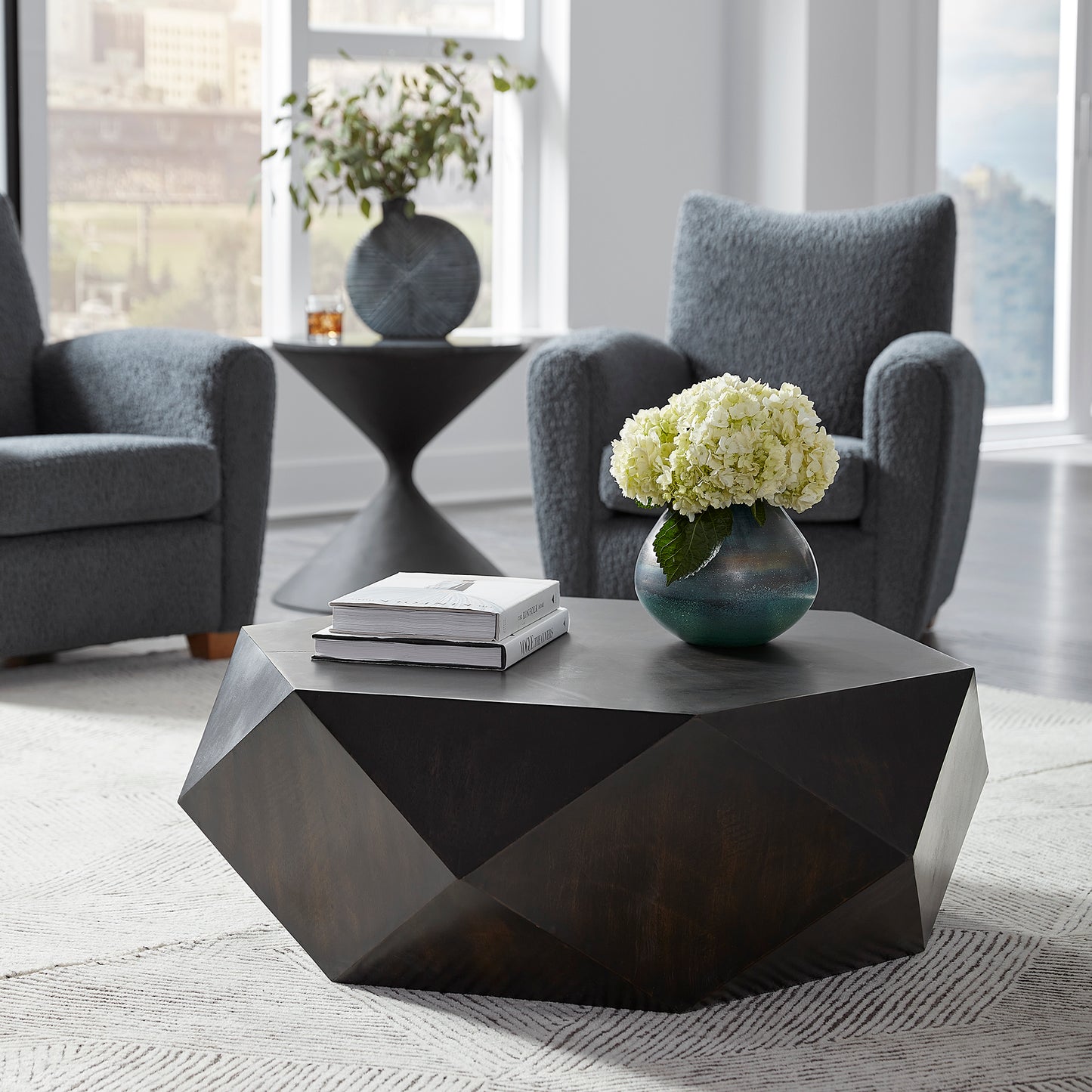Uttermost 25491 Volker Small Black Coffee Table