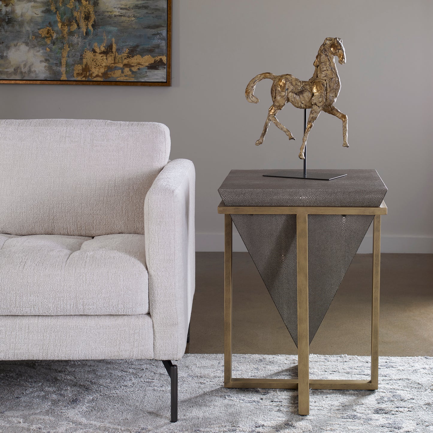 Uttermost 25123 Bertrand Shagreen Accent Table