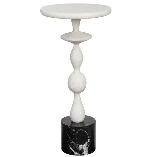 Uttermost 25129 Inverse White Marble Drink Table