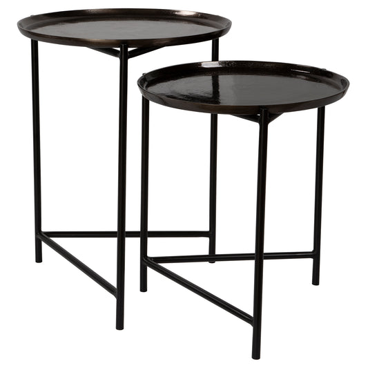 Uttermost 25151 Burnett Dark Nickel Nesting Tables, S/2