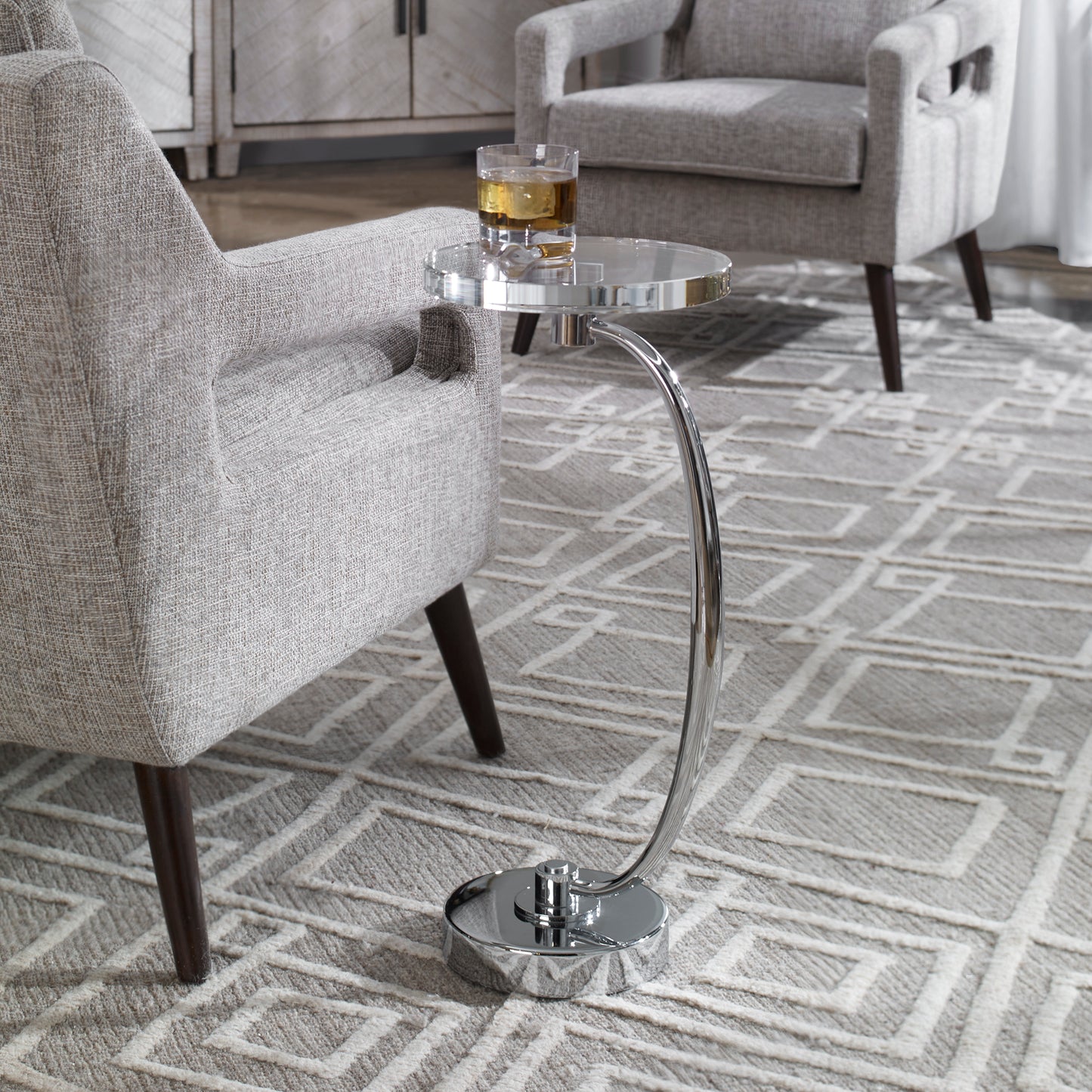 Uttermost 25144 Waveney Nickel Drink Table
