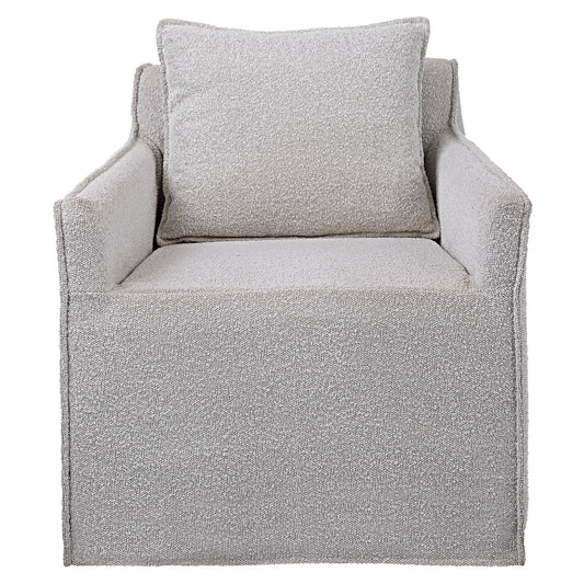 Uttermost 23658 Welland Gray Swivel Chair