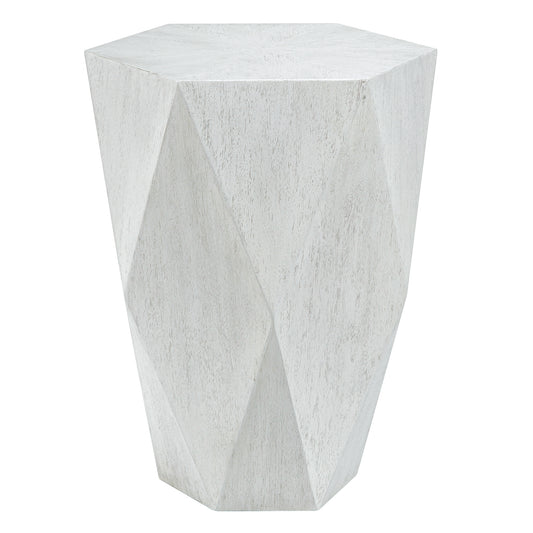 Uttermost 25164 Volker White Side Table