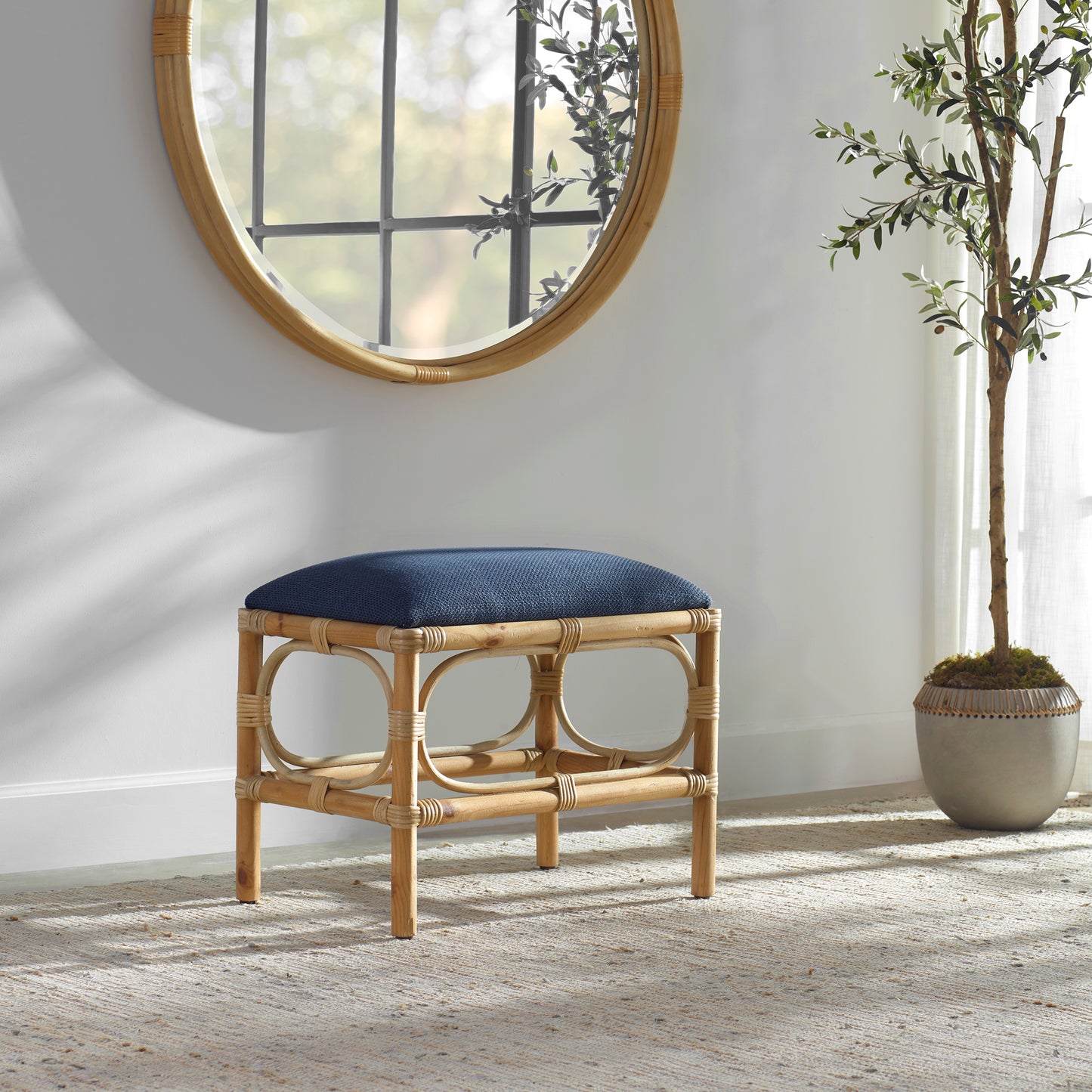 Uttermost 23667 Laguna Small Navy Bench
