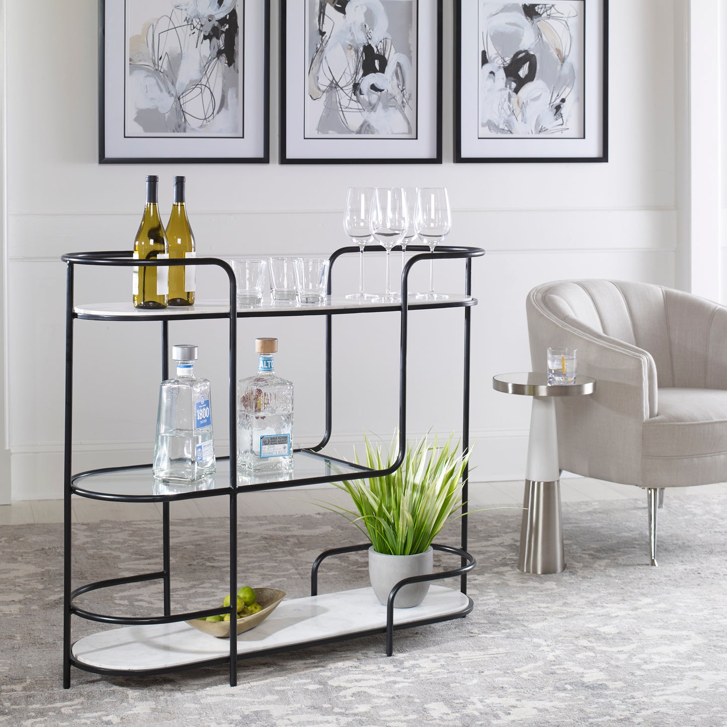 Uttermost 25174 Trolley Bar Console
