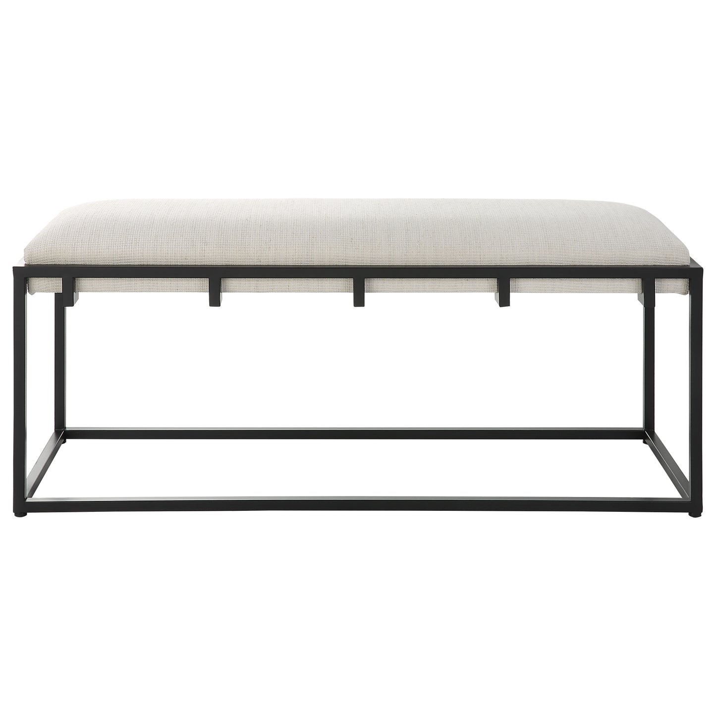 Uttermost 23674 Paradox Iron & Fabric Bench