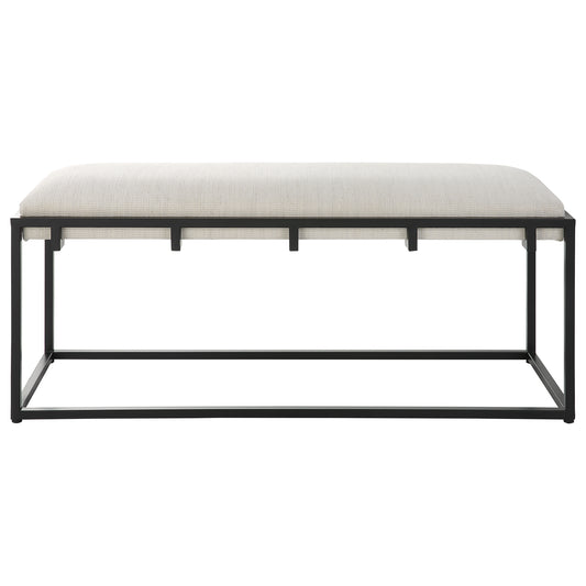 Uttermost 23674 Paradox Iron & Fabric Bench