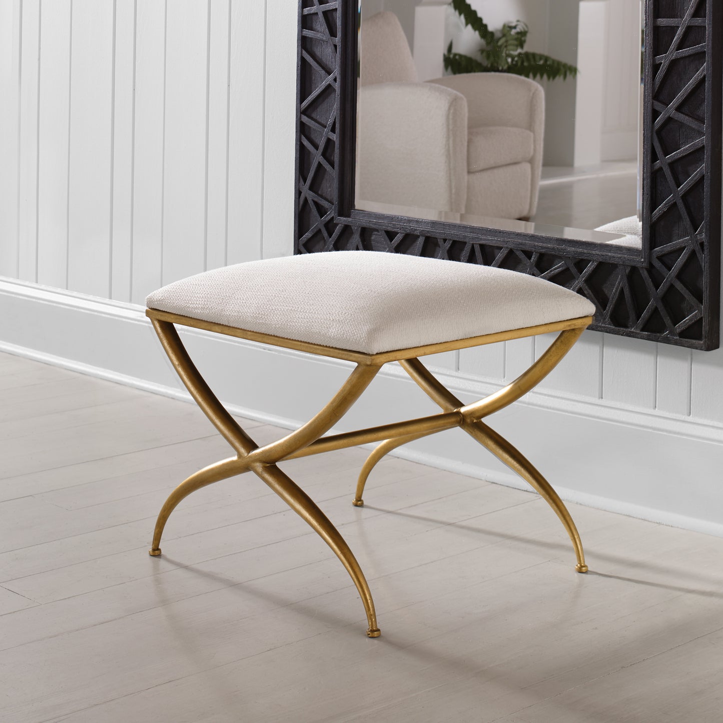 Uttermost 23677 Crossing Small White Bench