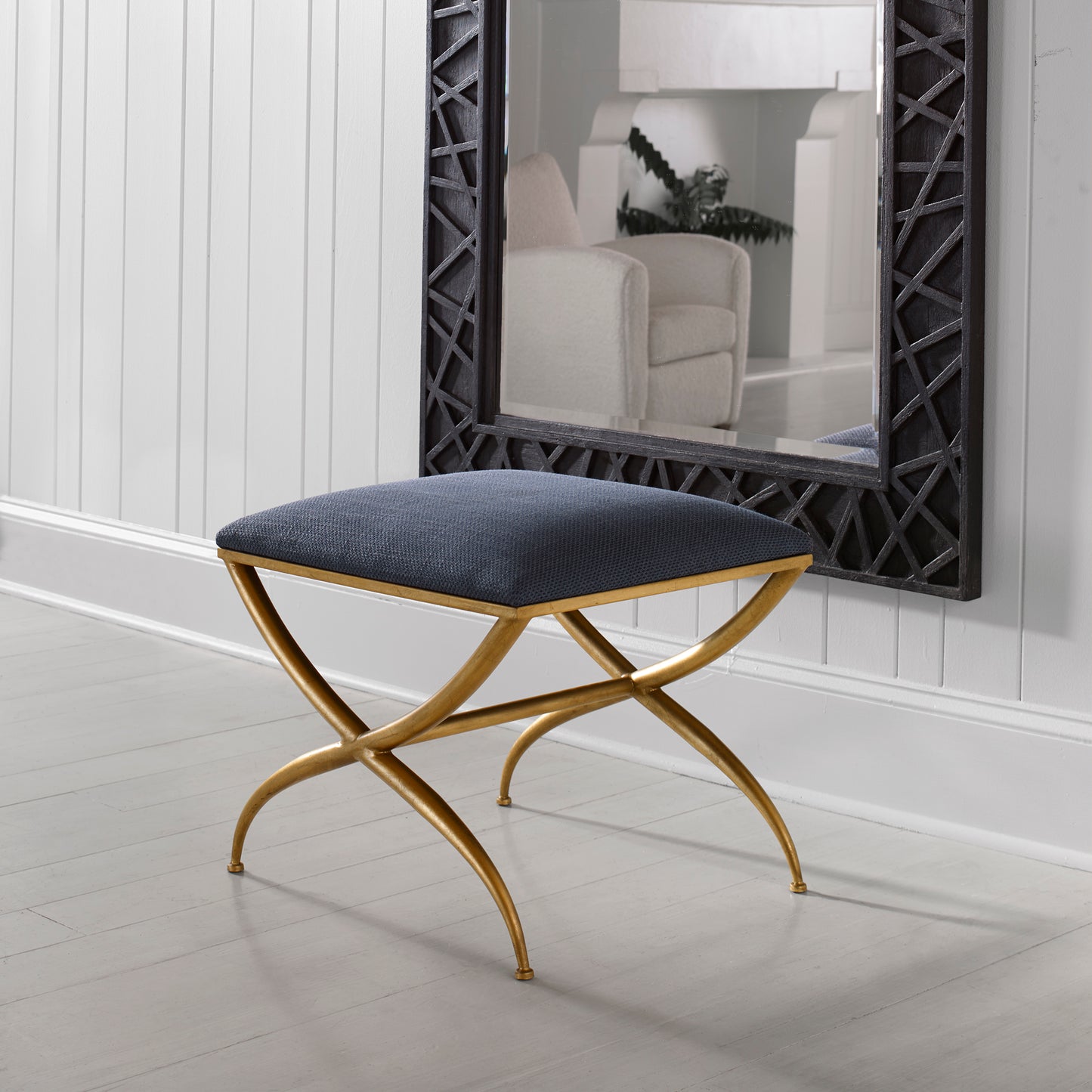 Uttermost 23678 Crossing Small Navy Bench