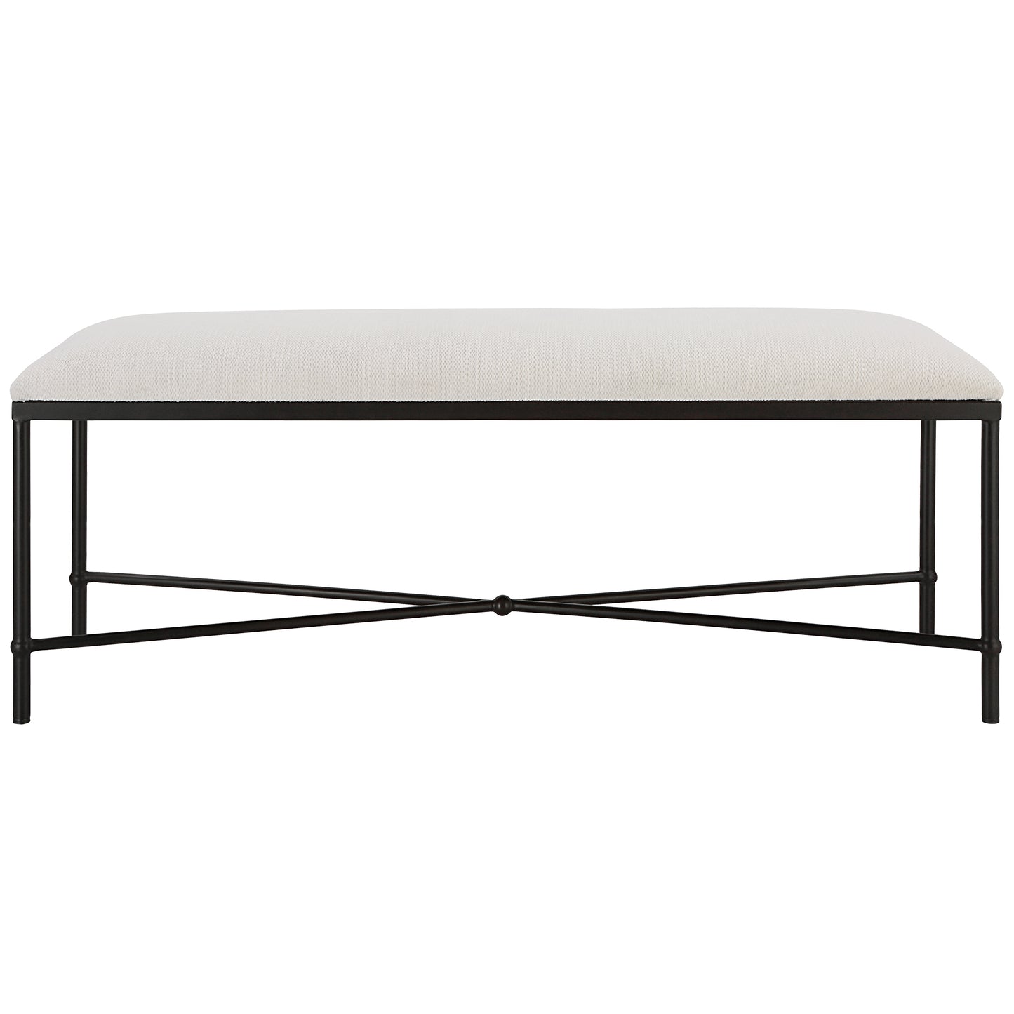 Uttermost 23688 Avenham Black Framed Bench