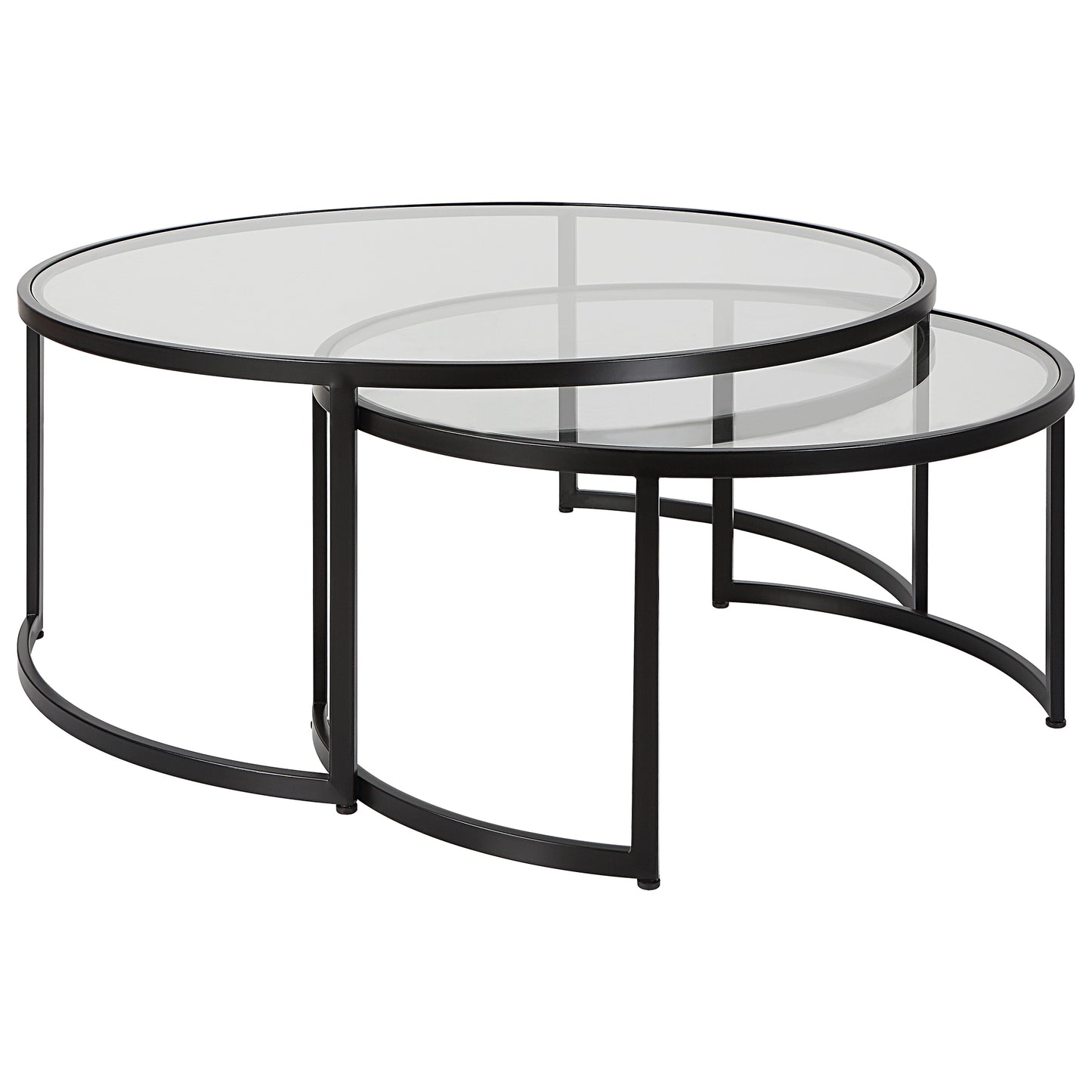 Uttermost 25190 Rhea Black Nesting Coffee Tables S/2