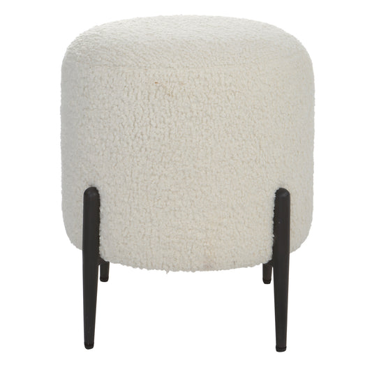 Uttermost 23715 Arles White Shearling Ottoman