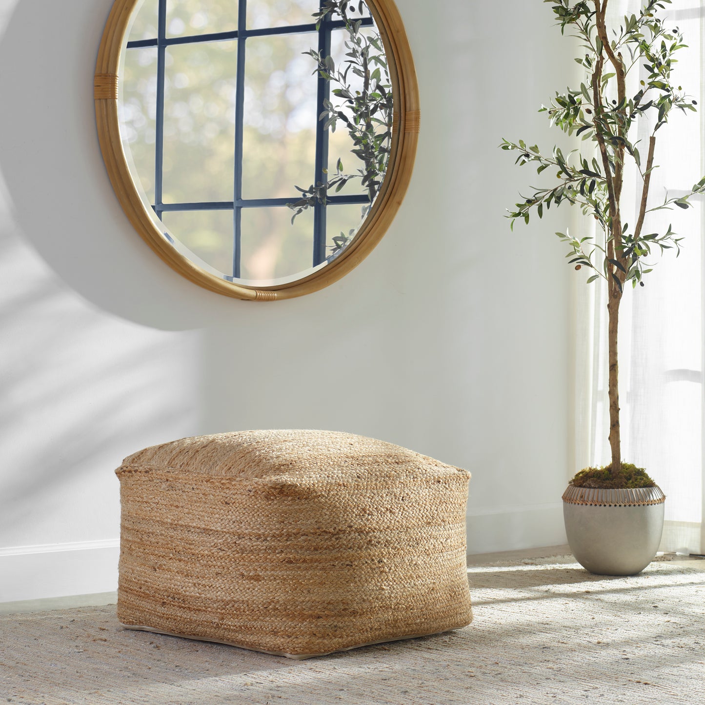 Uttermost 23973 Camden Braided Hemp Pouf