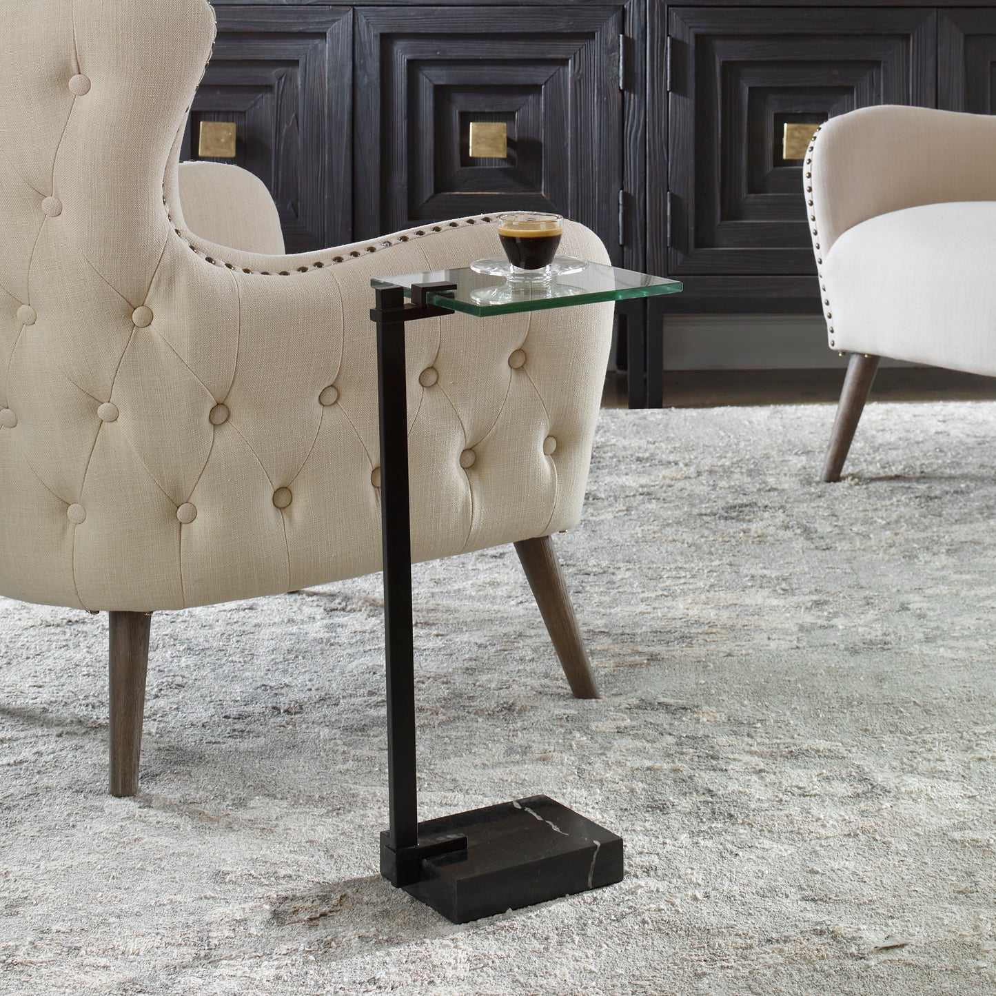 Uttermost 25219 Butler Black Accent Table