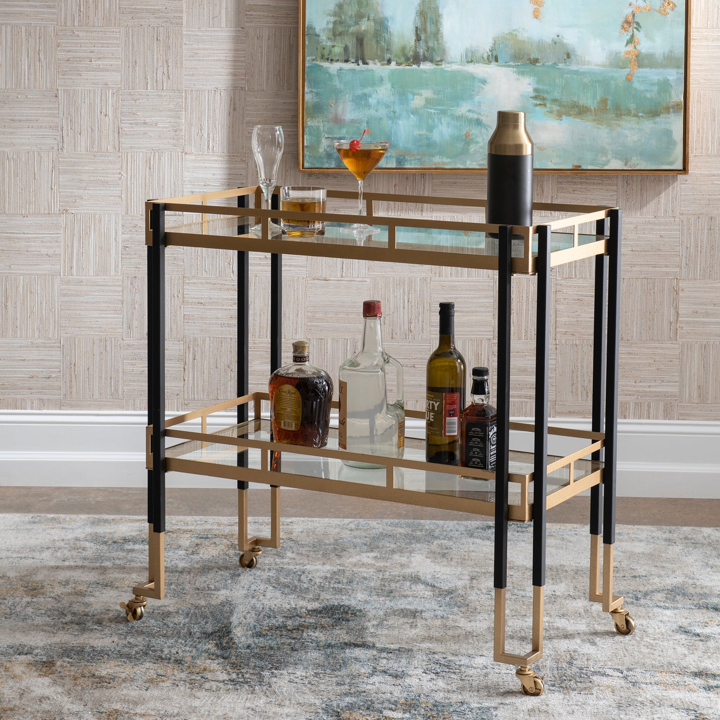 Uttermost 25229 Kentmore Modern Bar Cart