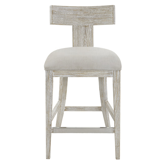 Uttermost 23693 Idris White Counter Stool