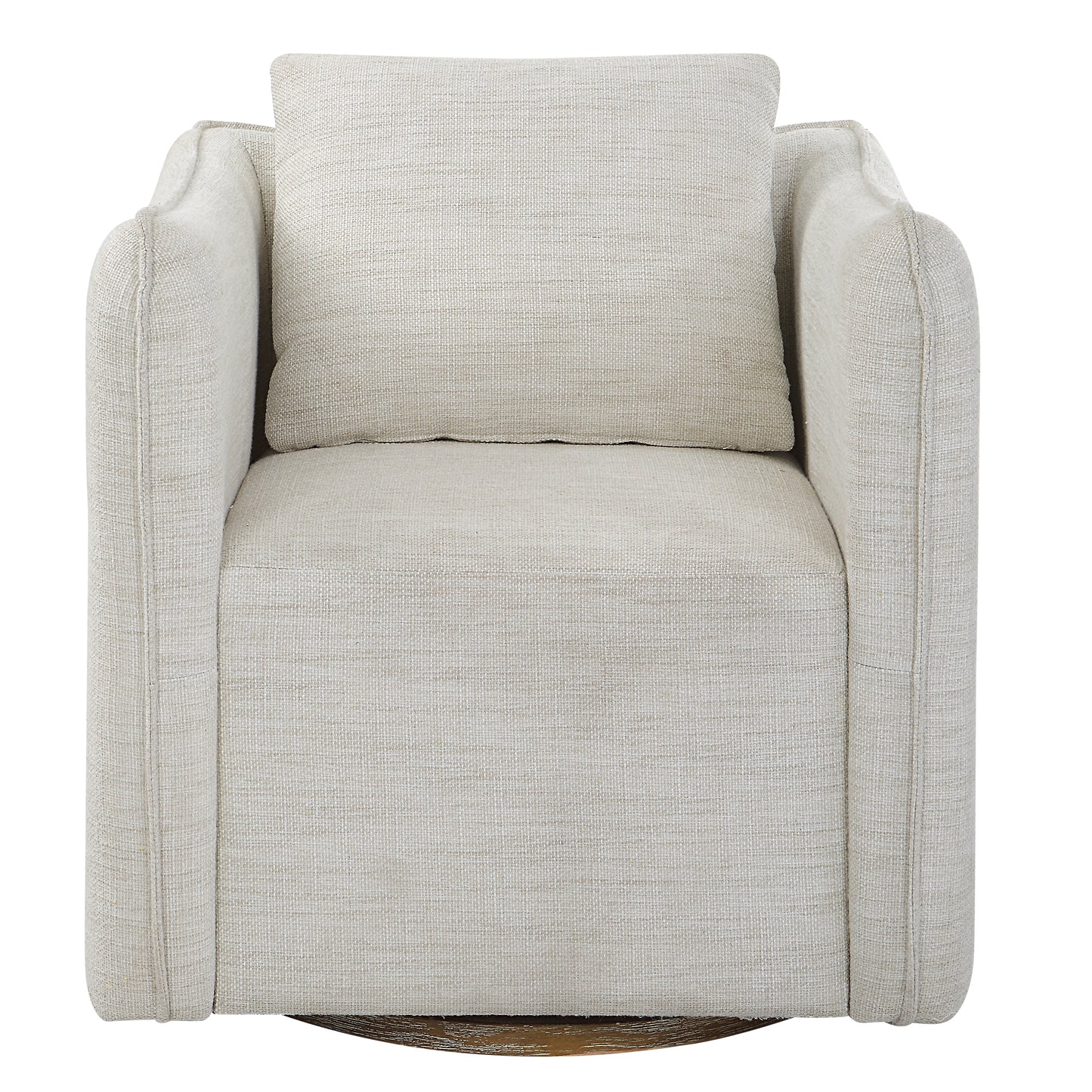 Uttermost 23729 Corben White Swivel Armchair