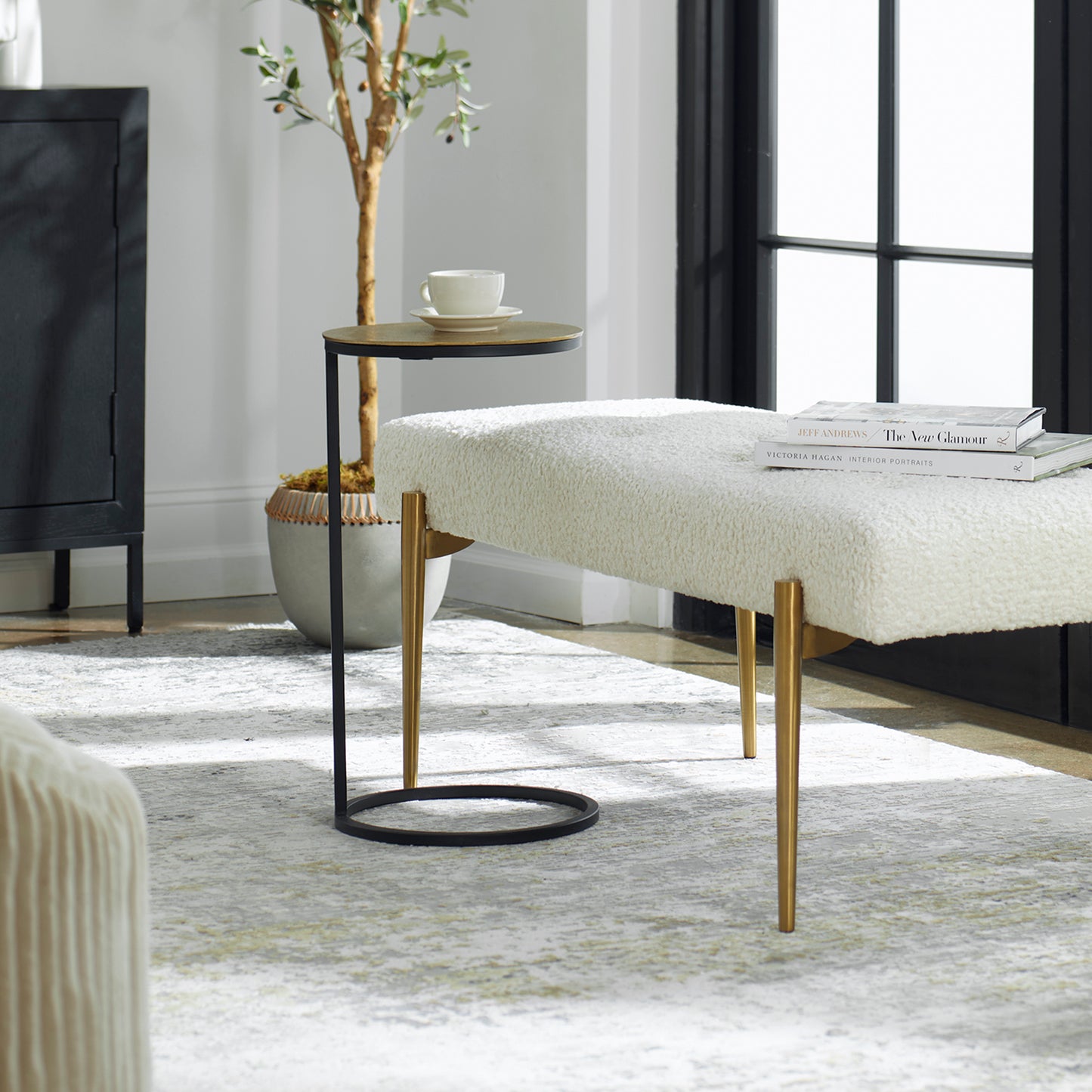 Uttermost 25259 Brunei Gold Accent/Drink Table