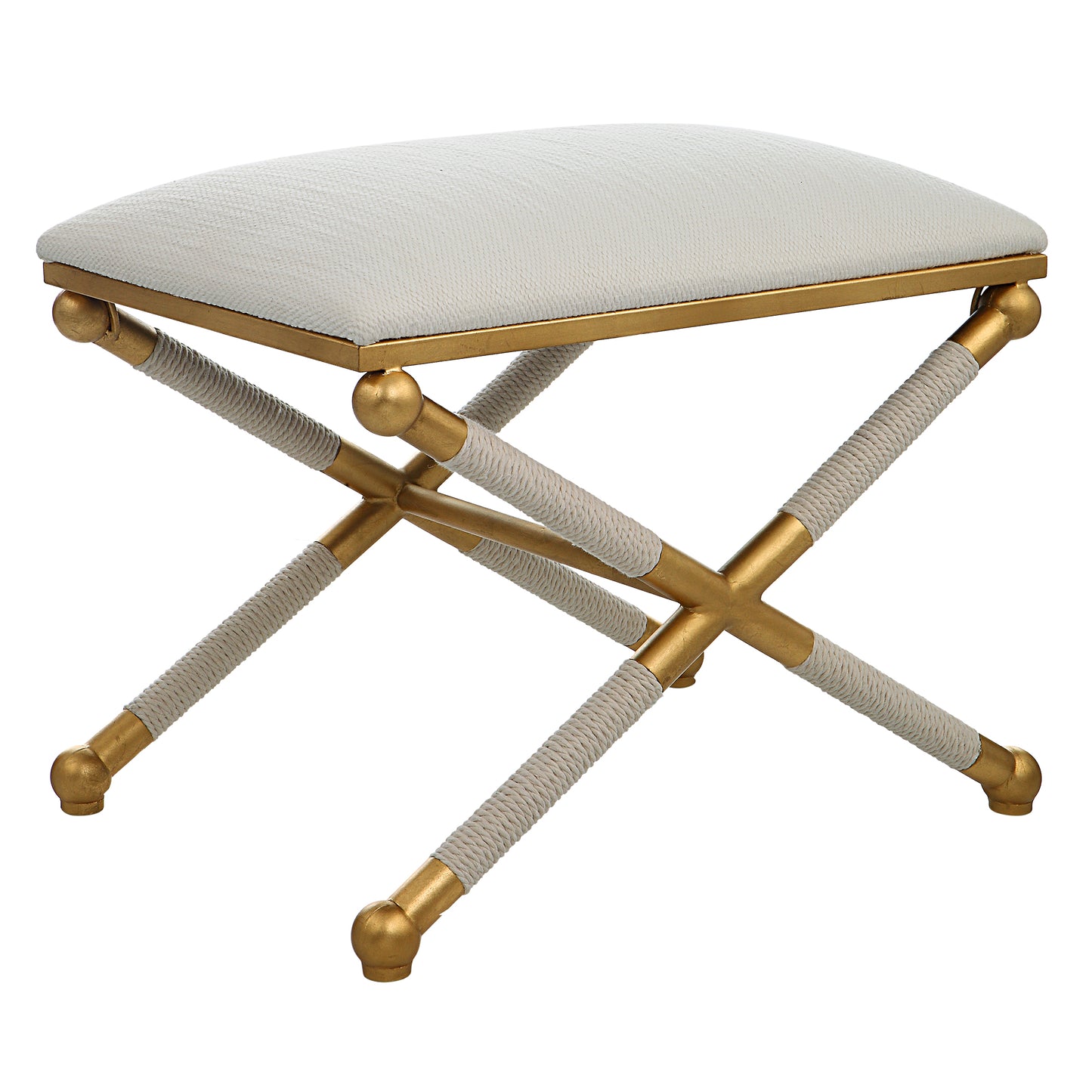 Uttermost 23732 Socialite White Small Bench