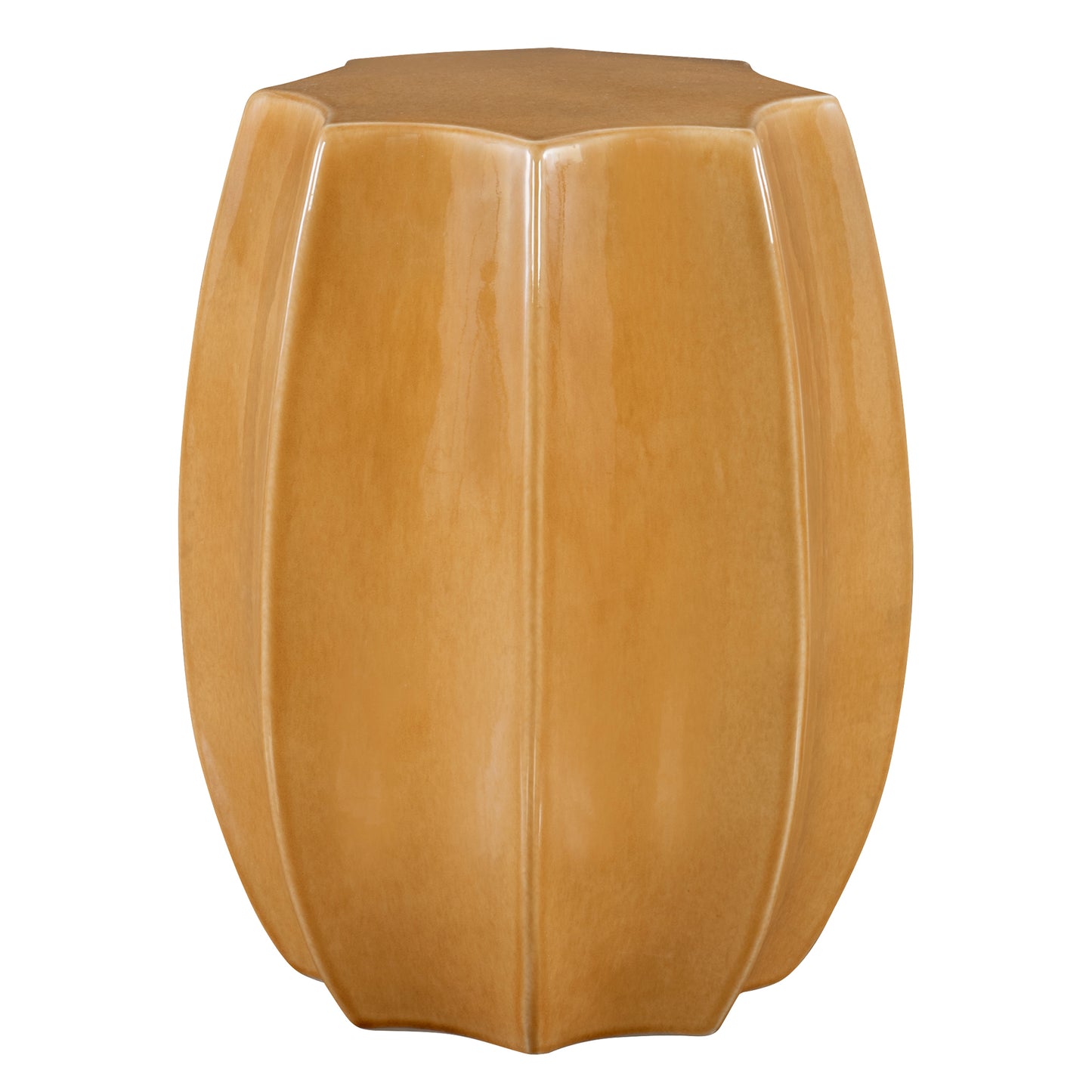 Uttermost 25271 Sunrise Amber Gloss Scalloped Garden Stool