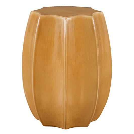 Uttermost 25271 Sunrise Amber Gloss Scalloped Garden Stool