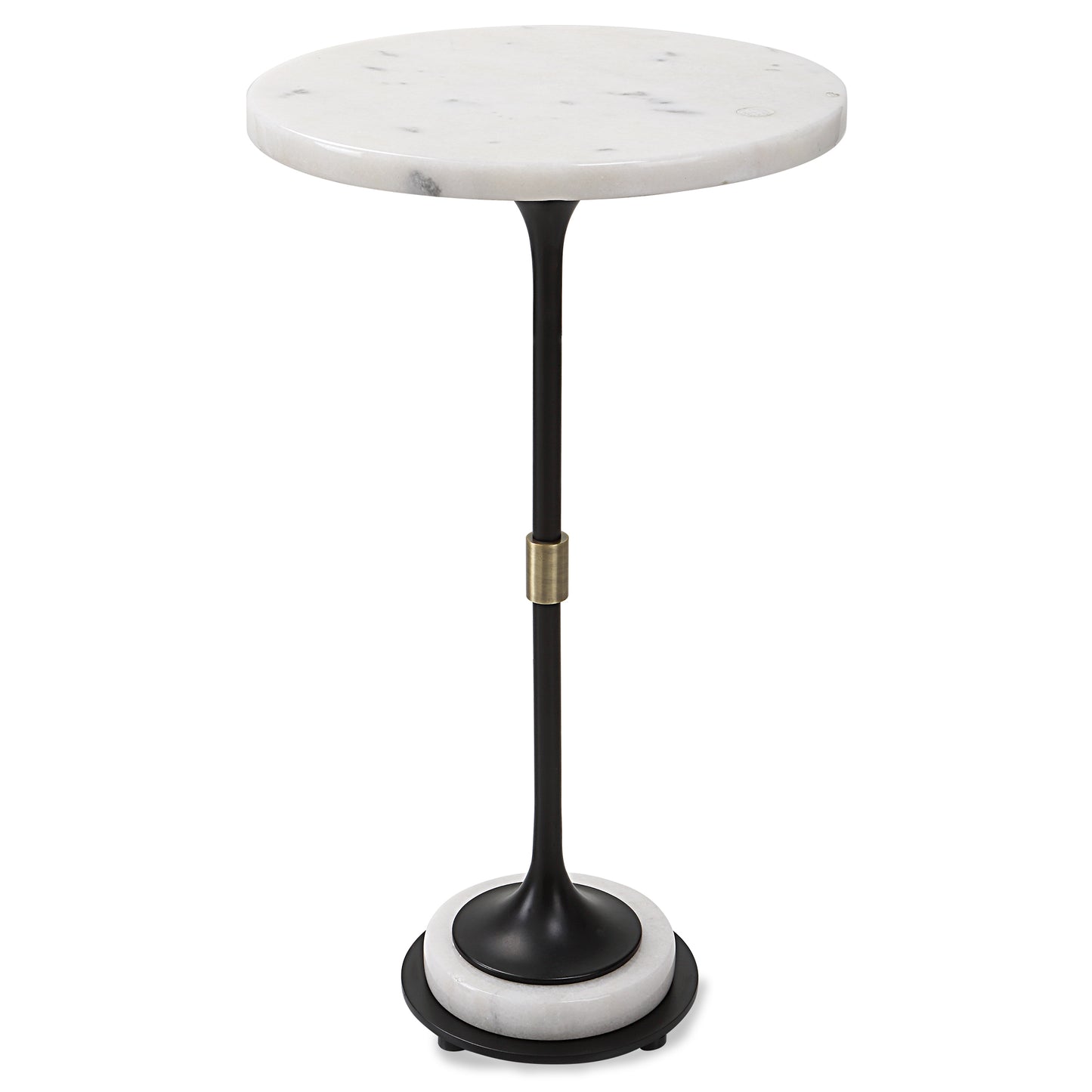 Uttermost 25231 Sentry White Marble Accent Table