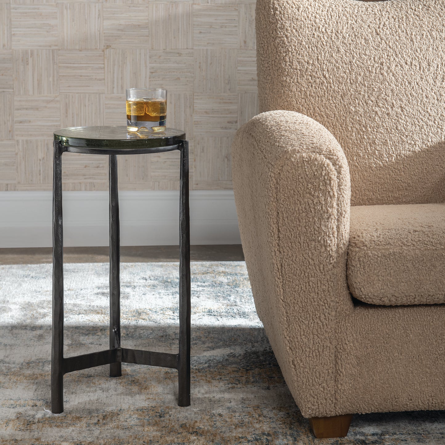 Uttermost 25308 Eternity Iron & Glass Accent Table